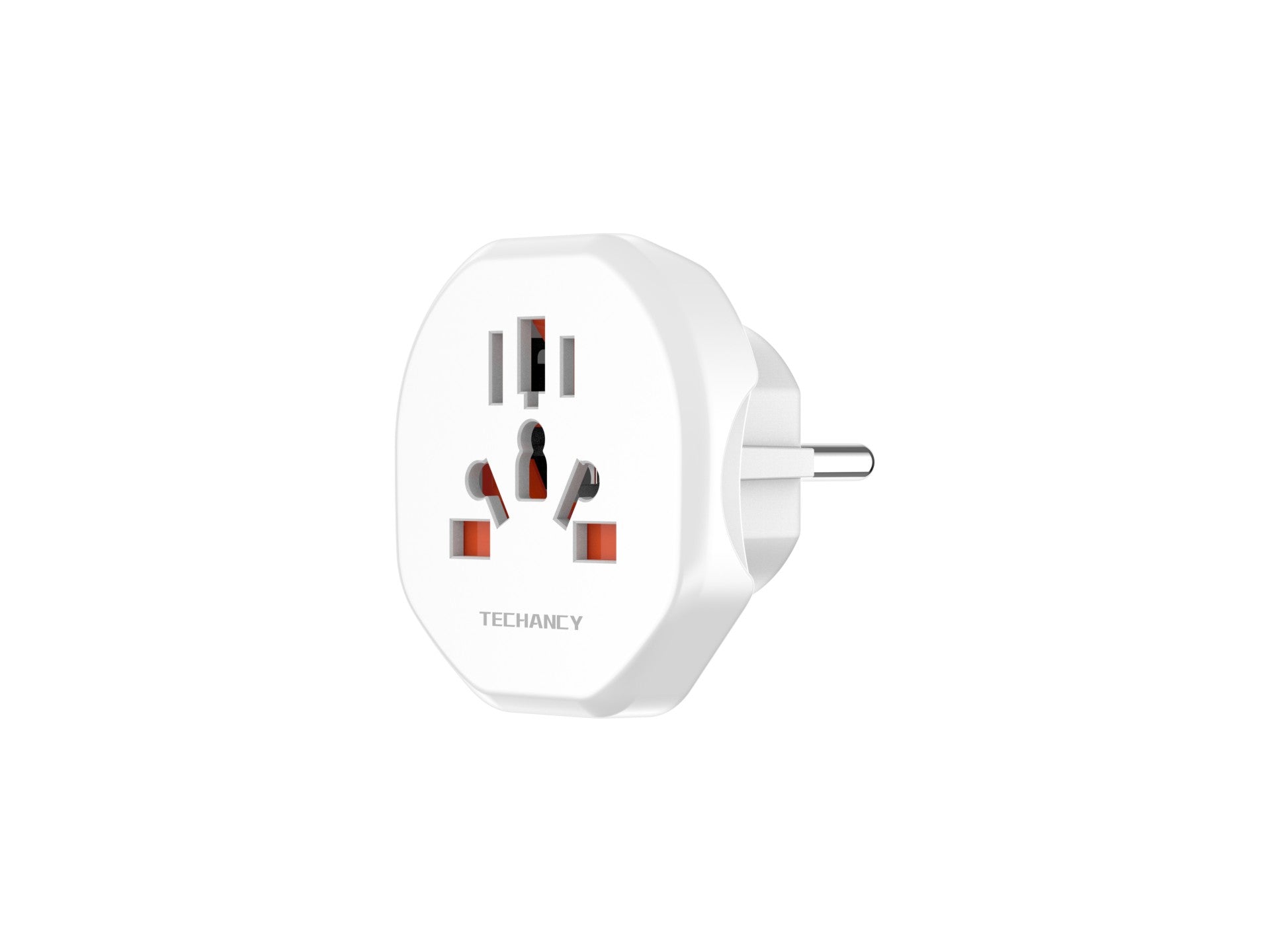 Techancy Adaptador De Viagem Branco MB2500, 2500w (Máx.) Ue Para Tomada Global Para Viagens Transfronteiriças
