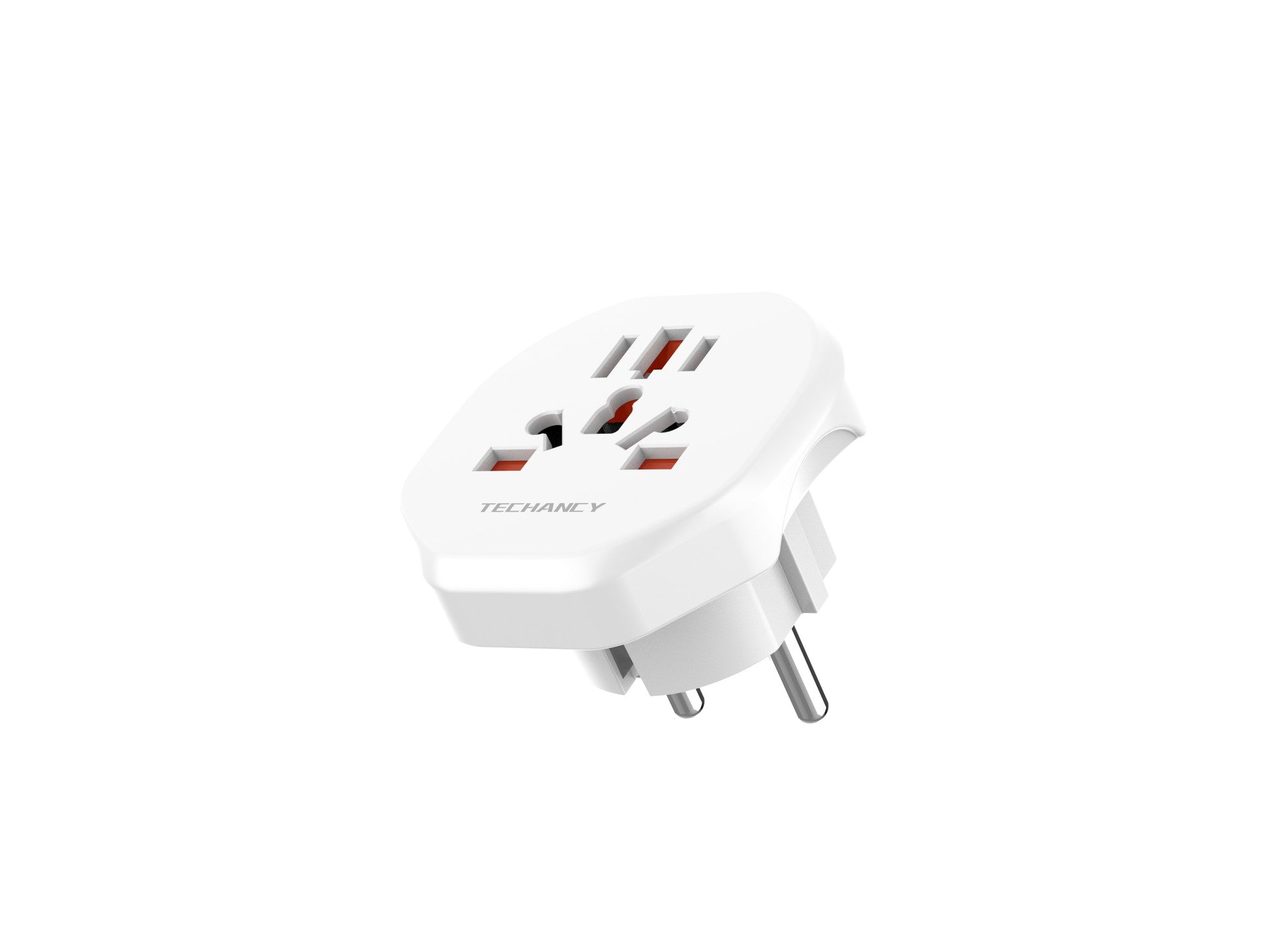 Techancy Adaptador De Viagem Branco MB2500, 2500w (Máx.) Ue Para Tomada Global Para Viagens Transfronteiriças